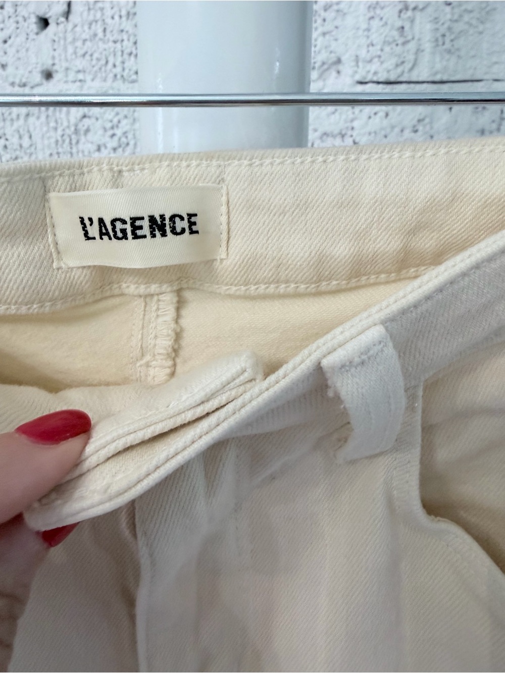 L’agence Mira Cropped Cream Bootcut Jeans - Women's 25 - Picture 5 of 7